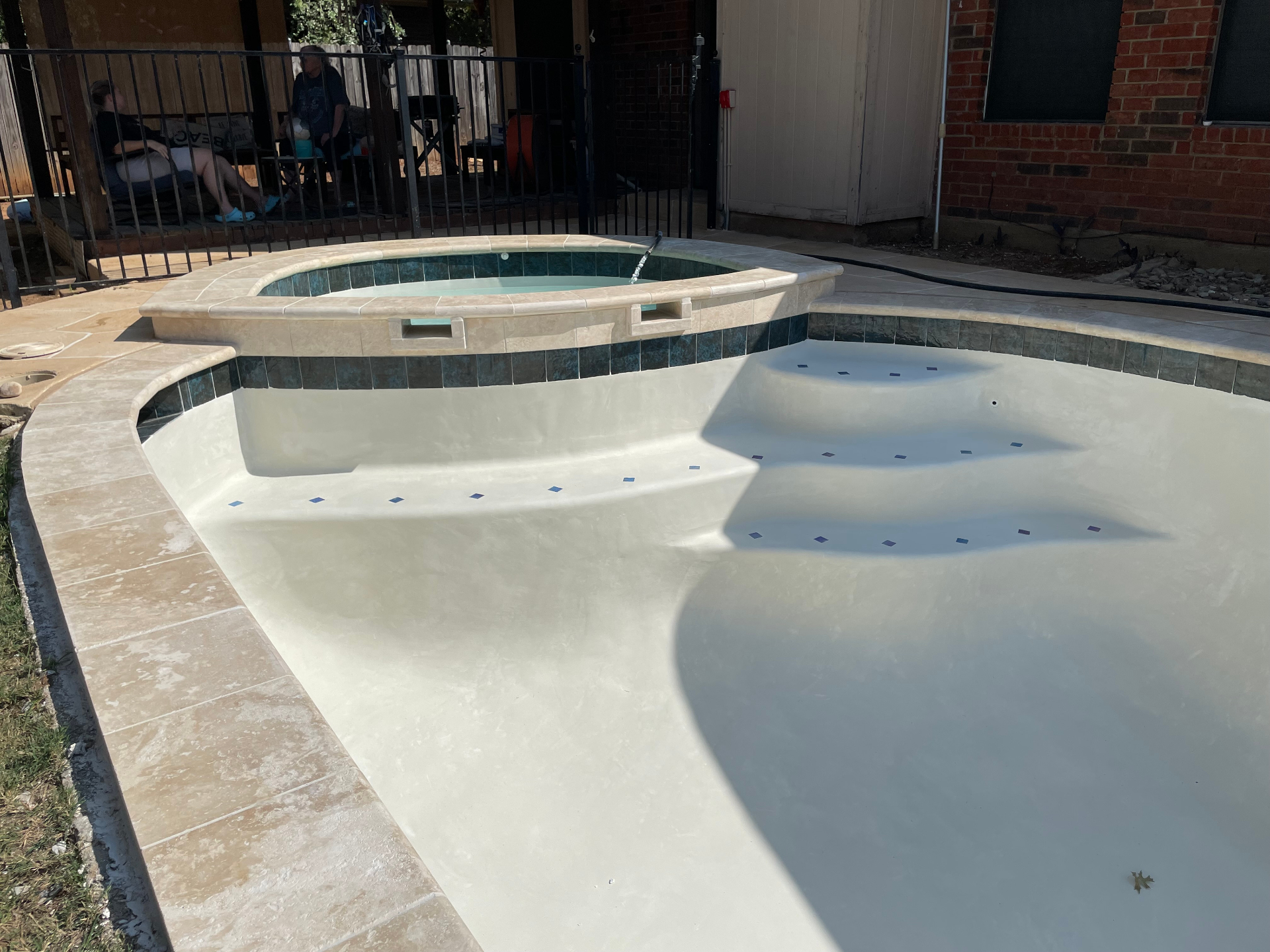 White plaster pool finish
