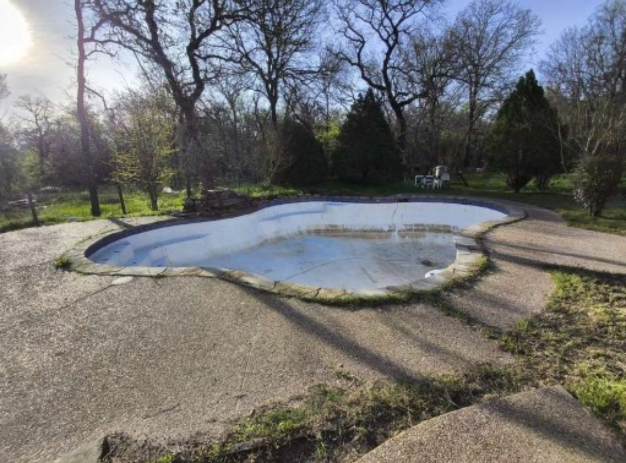 Modern resurfaced pool